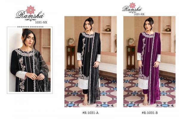 Ramsha R 1031 Nx organza Designer Pakistani Readymade Suit Collection